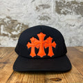 Chrome Hearts St. Barths Orange Cemetery Black Trucker Hat DS