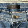 Amiri Paisley Core Logo Blue Denim Jeans Sz 30