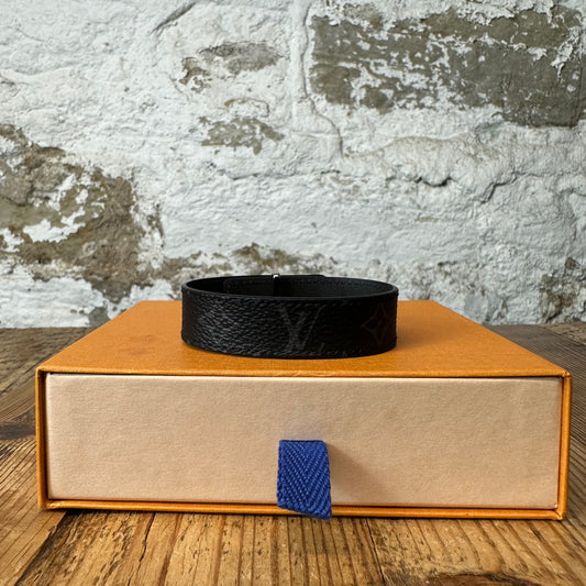 Louis Vuitton Graphite Slim Bracelet Sz 19 W/ Box