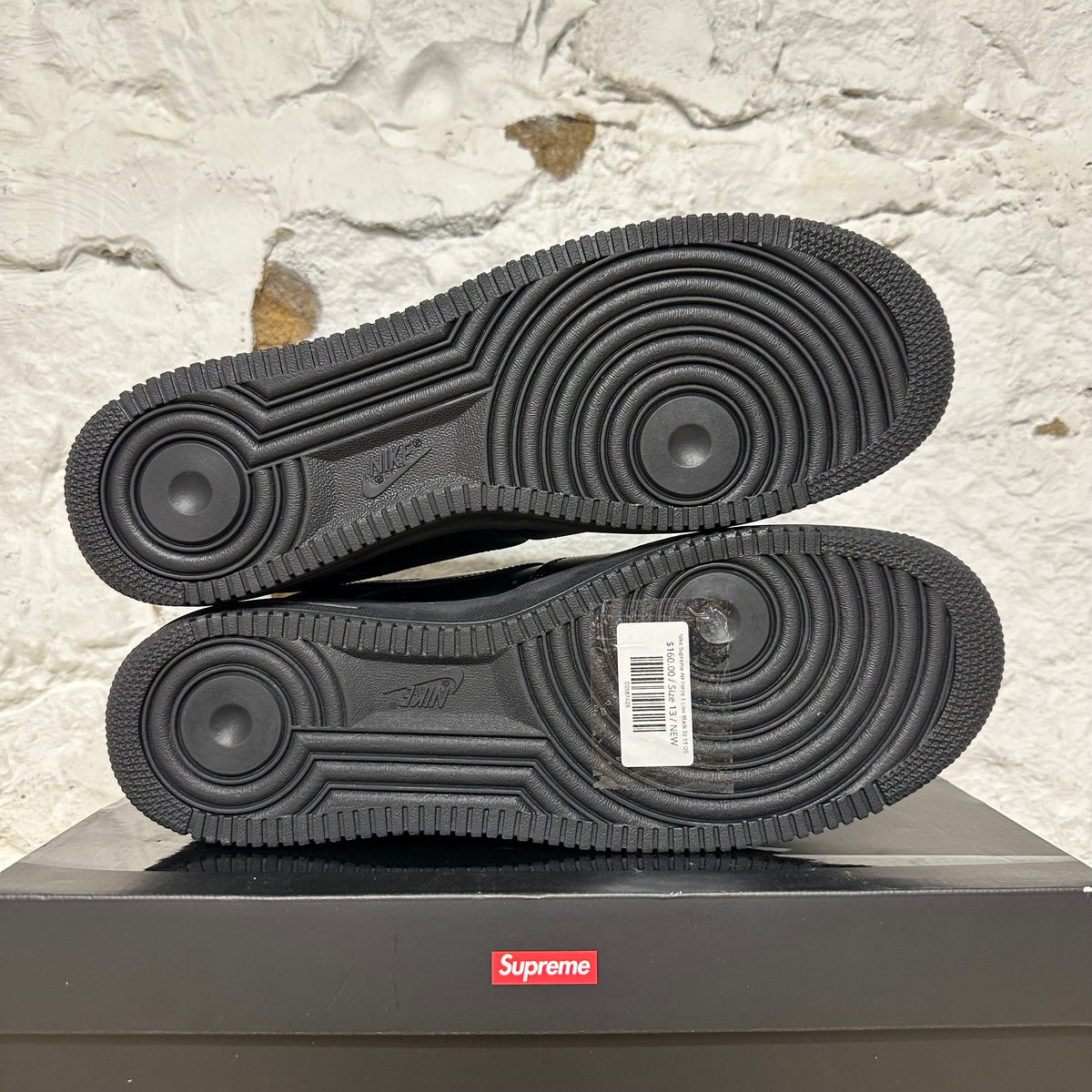 Nike Supreme Air Force 1 Low Black Sz 13 DS