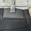 Amiri MX1 Black Leather Black Denim Jeans Sz 31