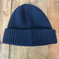 Moncler Small Logo Navy Knit Beanie