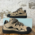 Lanvin Curb Tan Suede Black Sneaker