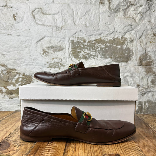 Gucci Horsebit Brown Leather Loafer Sz 9.5