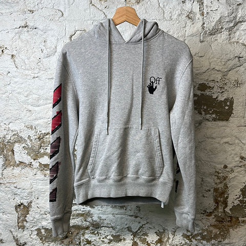 Off White Red Arrows Gray Hoodie Sz XS