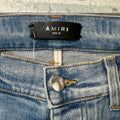 Amiri MX1 Black Multicolor Paisley Blue Denim Jeans Sz 32