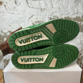 Louis Vuitton Green White Monogram Trainer Sneaker Sz 11.5 (10LV)