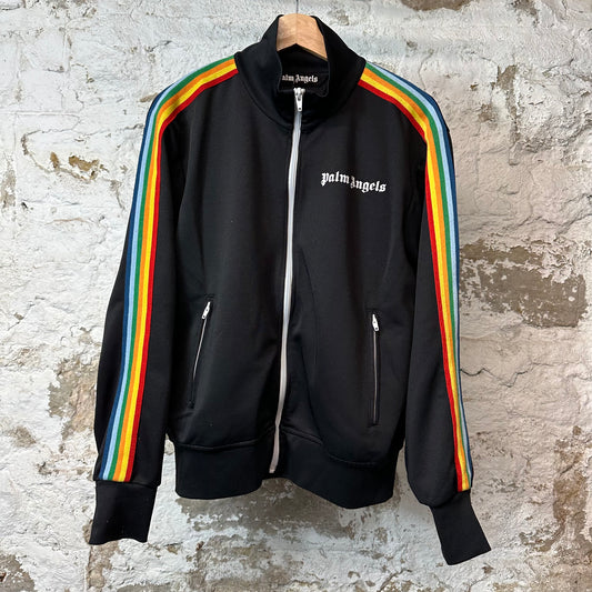 Palm Angels Rainbow Black Track Jacket Sz M