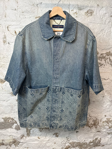 Louis Vuitton Denim Workwear Button Up Shirt Sz S