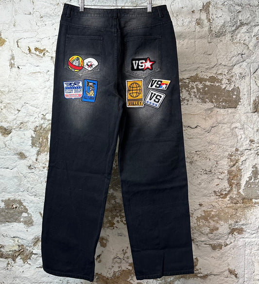 Vale 1980 Painter Black Denim Jeans Sz 30