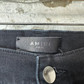 Amiri MX1 Grey Art Patch Black Denim Jeans Sz 33