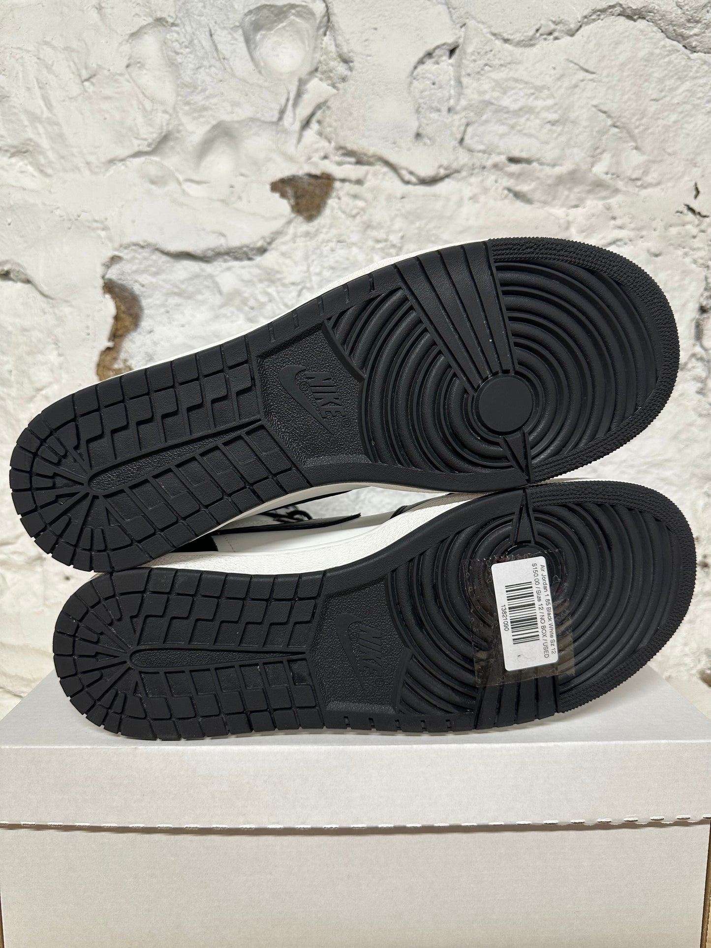 Air Jordan 1 High Black White Sz 12