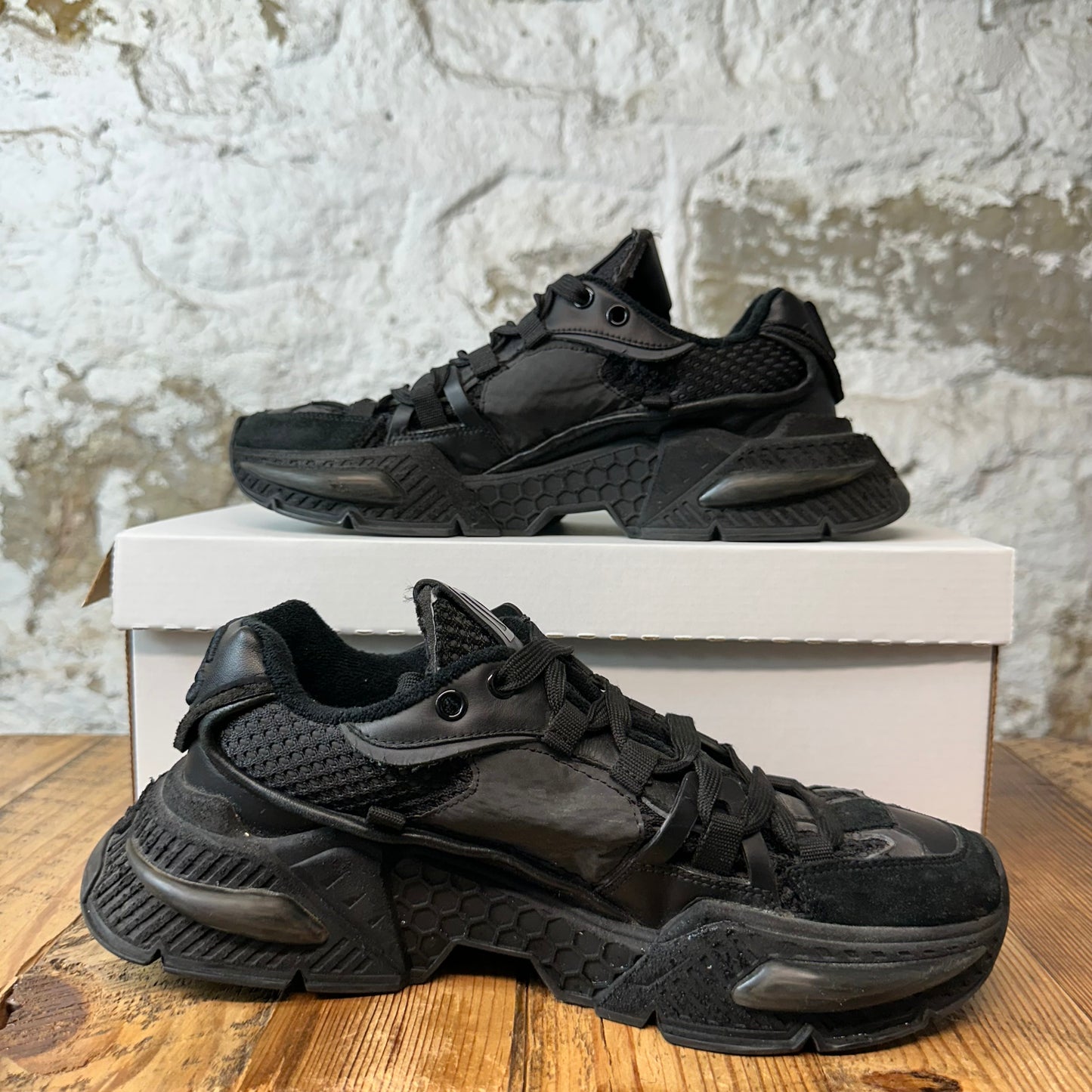 Dolce Gabbana Triple Black Daymaster Sneaker Sz 7 (40)