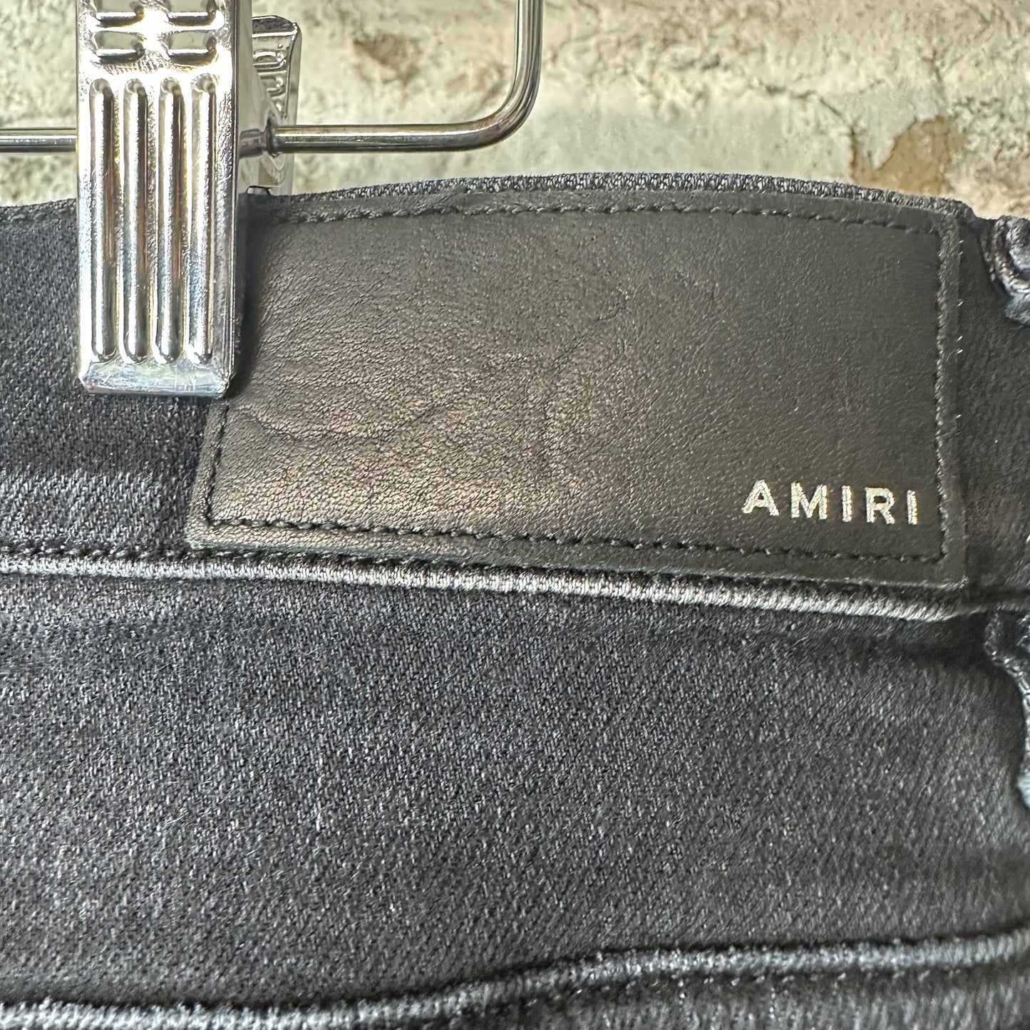 Amiri Stitched Black Denim Jeans Sz 36