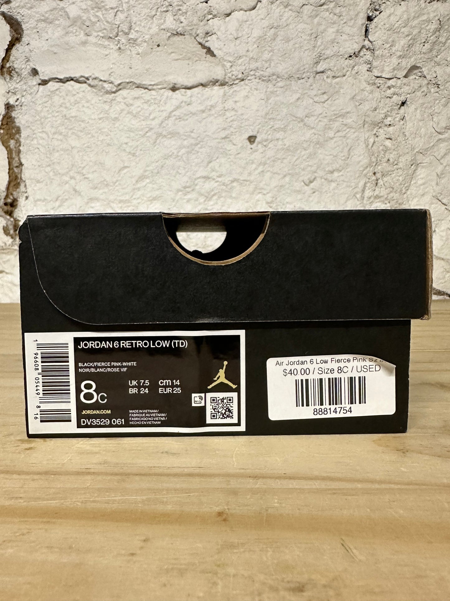 Air Jordan 6 Low Fierce Pink Sz 8C