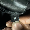Amiri MX1 Black Leather Black Denim Jeans Sz 28