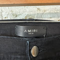 Amiri MX2 Pink Red Patch Black Denim Jeans Sz 34
