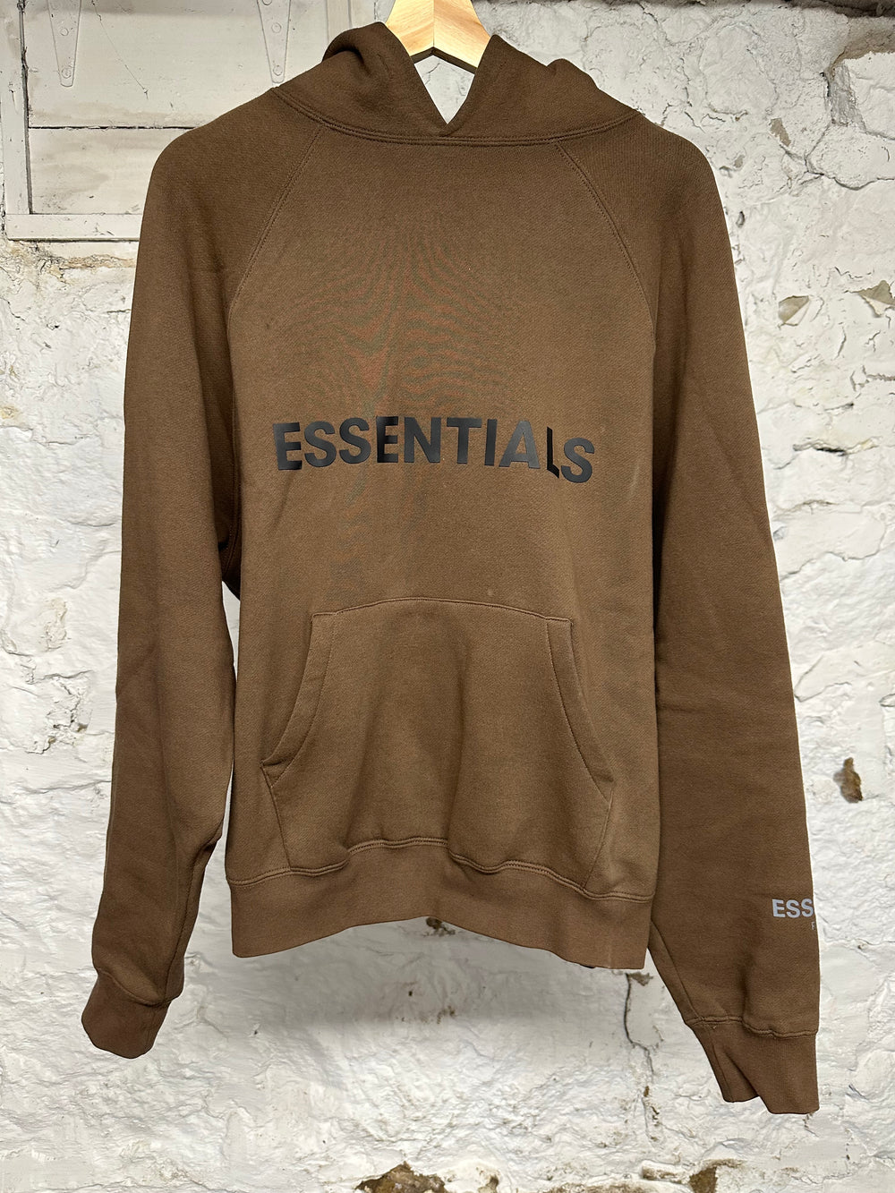 Fear of God Essentials Brown Chest Logo Hoodie Sz XS