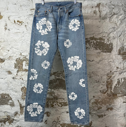 Denim Tears White CW Blue Denim Jeans Sz 30