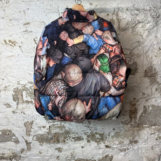 Vale Dan Witz Moshpit Puffer Jacket Sz S DS