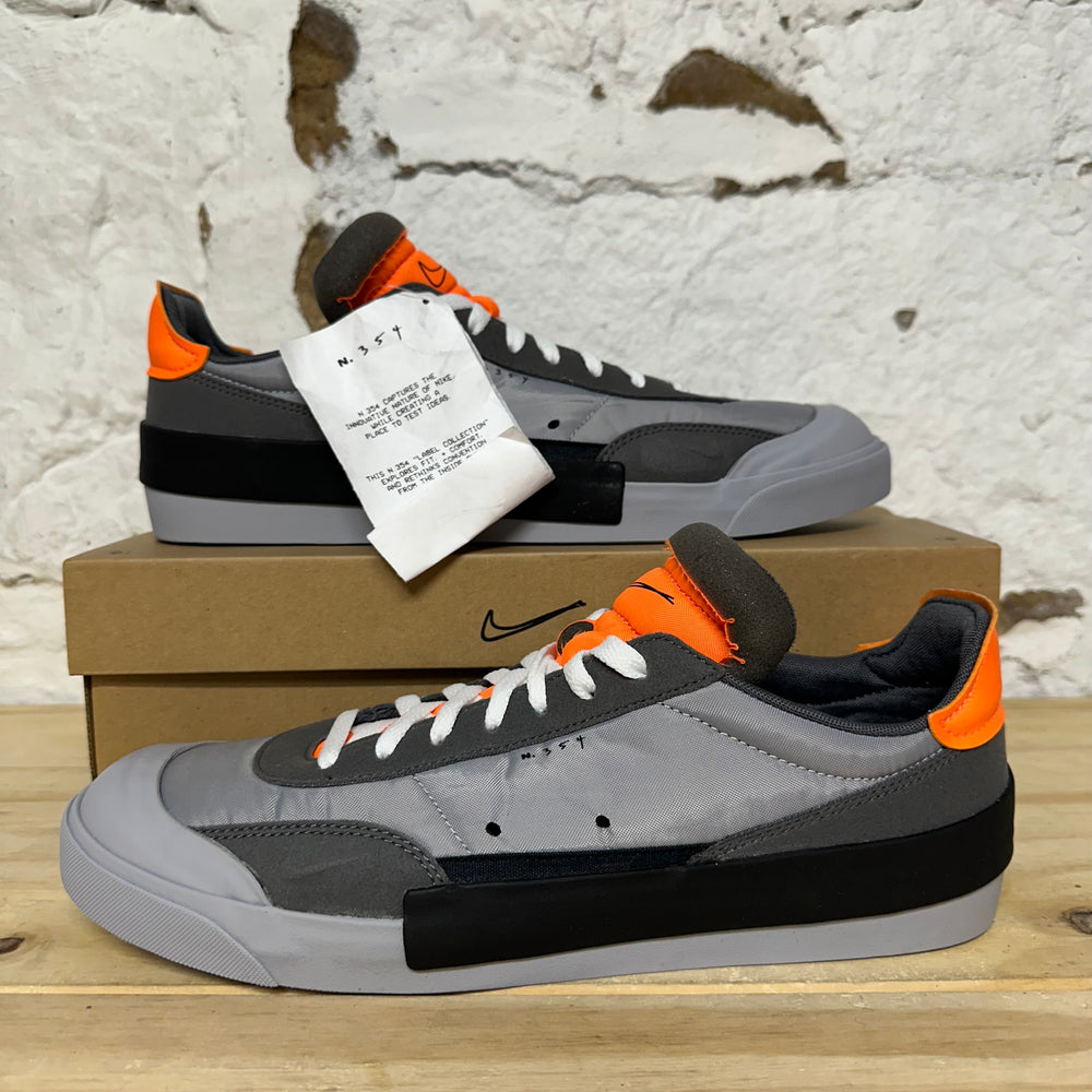 Nike Drop Type LX Wolf Grey Total Orange Sz 10.5 DS
