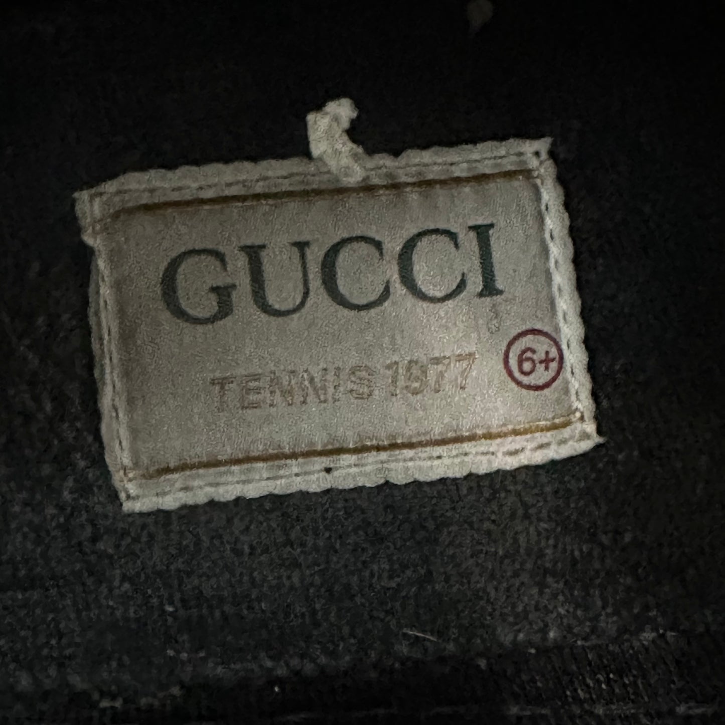 Gucci High Tennis 1977 Black GG Monogram Sneaker Sz 6.5