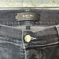 Amiri MX1 Black Paisley Grey Denim Jeans Sz 31