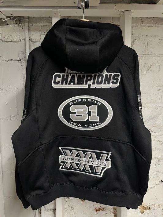Supreme World Famous Black Zip Up Hoodie Sz M