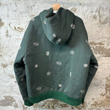 Sinclair White Logos Green Work Jacket Sz XL