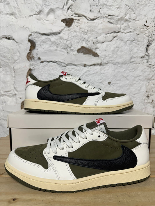 Air Jordan 1 Low Travis Scott Medium Olive Sz 10.5 DS