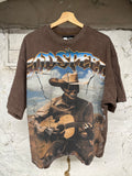 Godspeed Skeleton Guitar Brown T-Shirt Sz S