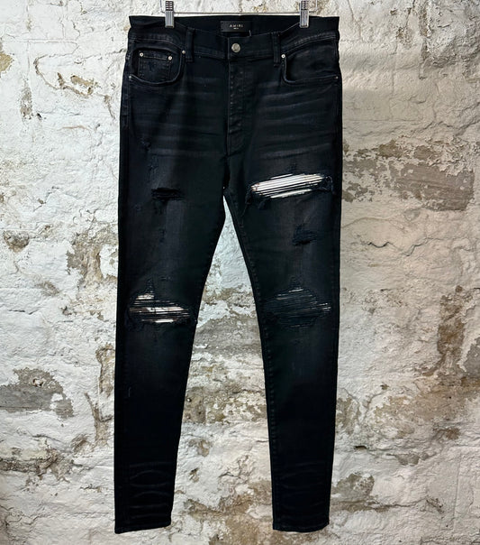 Amiri MX1 Marble Black Denim Jeans