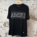 Amiri White Paisley Spell Black T-shirt Sz M