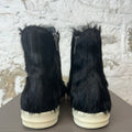 Rick Owens High Black Pony Hair Milk Sneaker Sz 10 (43)