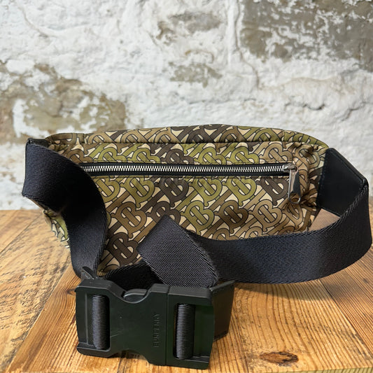 Burberry Green Khaki TB Monogram Waist Bag
