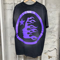 Hellstar Purple Spellout Black T-Shirt Sz M