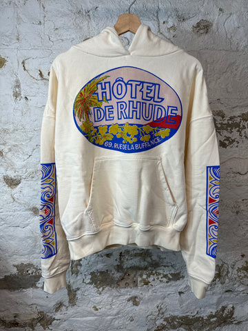 Rhude Hotel Hoodie Cream Sz XS