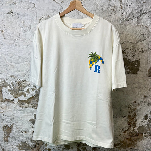 Rhude Palm Tree T-shirt Cream Sz M
