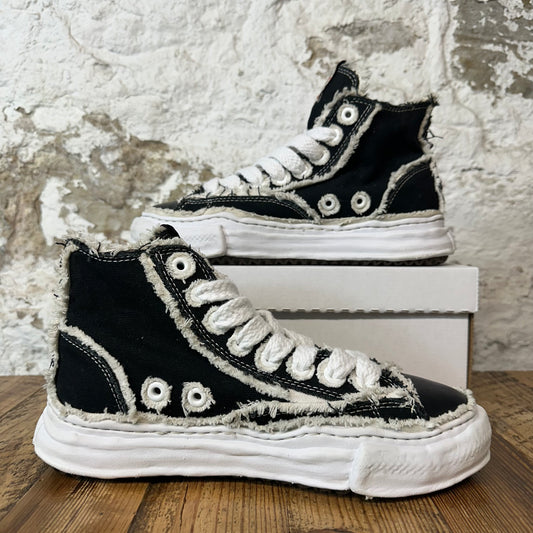 Maison Mihara High Black White Distressed Sneaker Sz 9 (42)