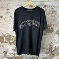 Givenchy Spellout Paris Black T-Shirt Sz L