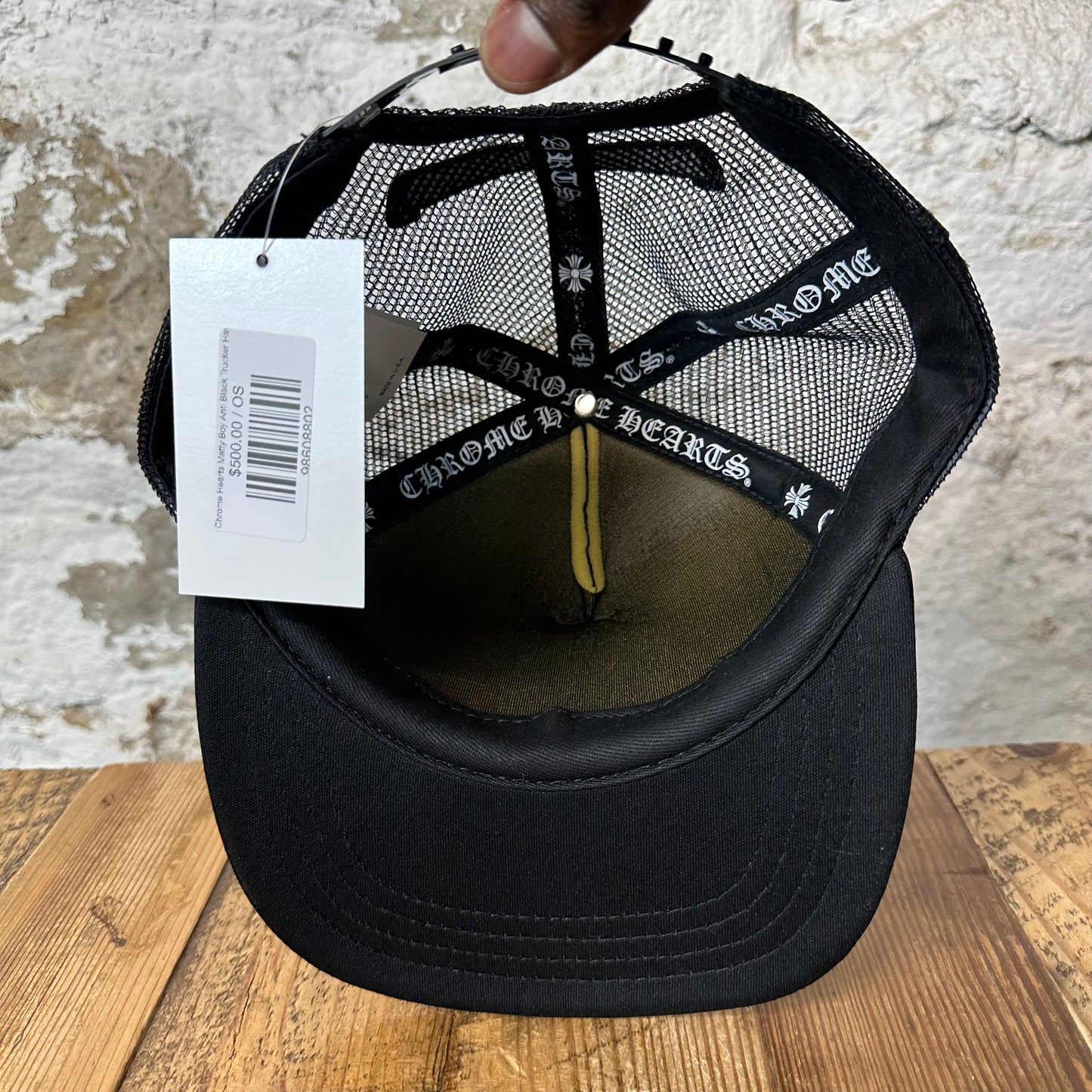 Chrome Hearts Matty Boy Anti Black Trucker Hat