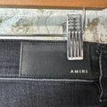 Amiri MX1 Grey Art Patch Black Denim Jeans Sz 28