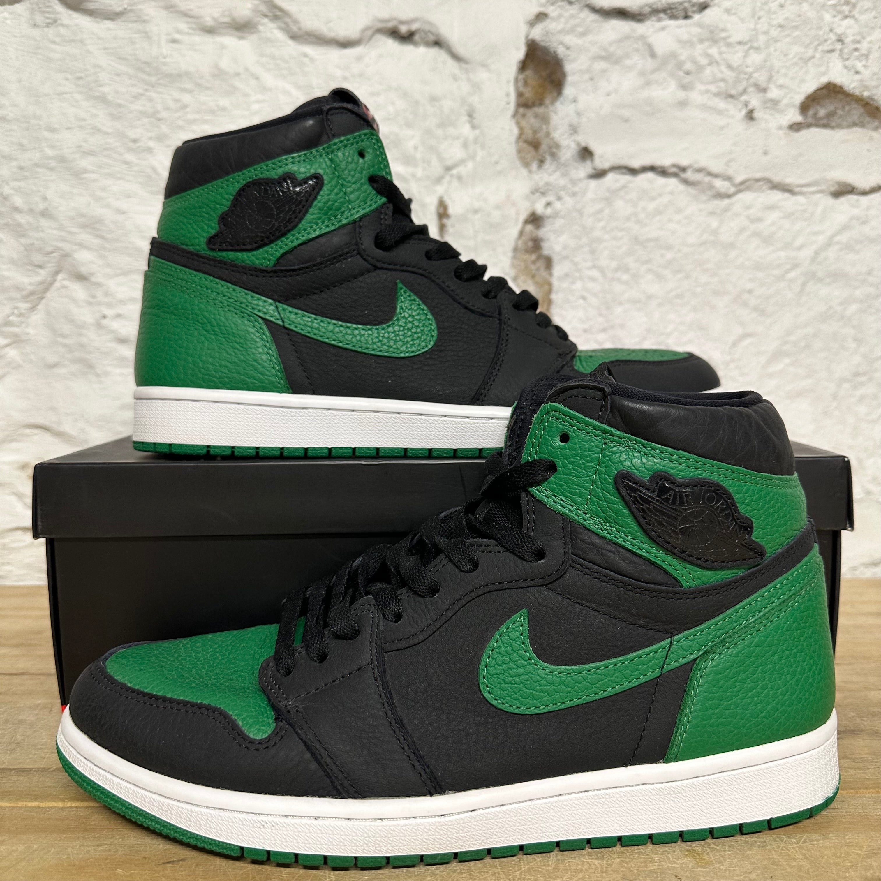 Air Jordan 1 High Pine Green Black Sz 10