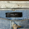Amiri Plain Light Blue Flare Denim Jeans Sz 28
