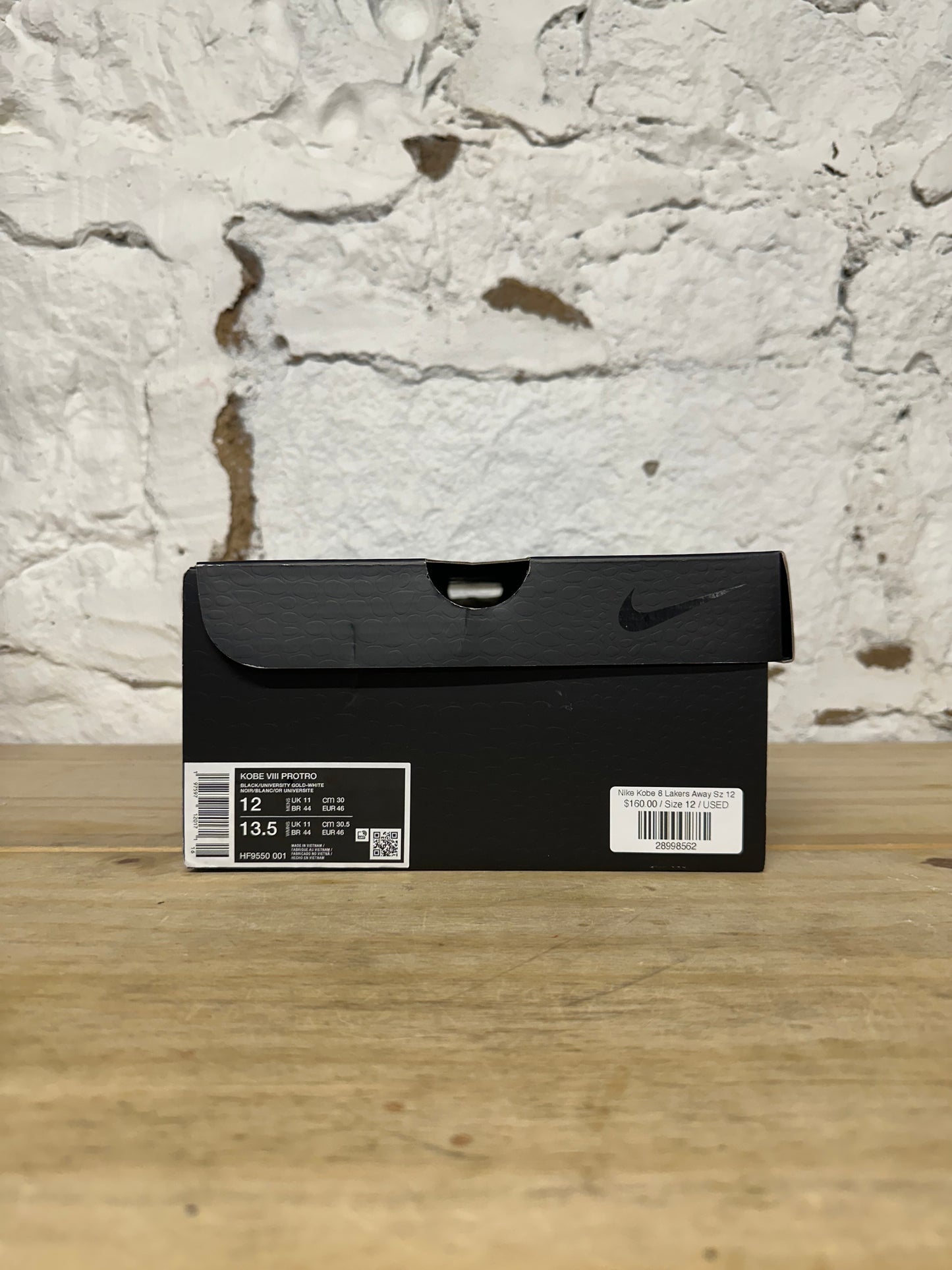 Nike Kobe 8 Lakers Away Sz 12