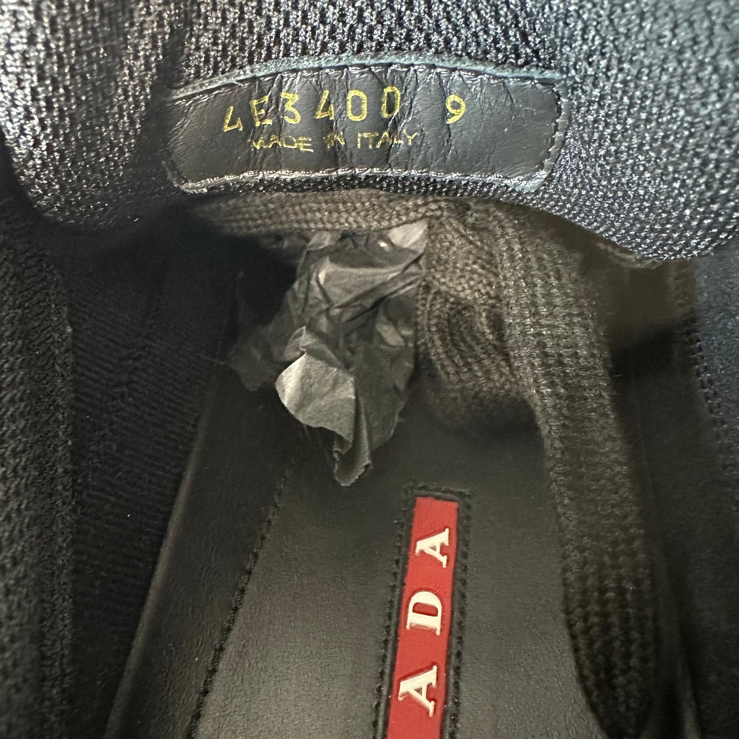 Prada Americas Cup Red Patent Black Sneaker Sz 9