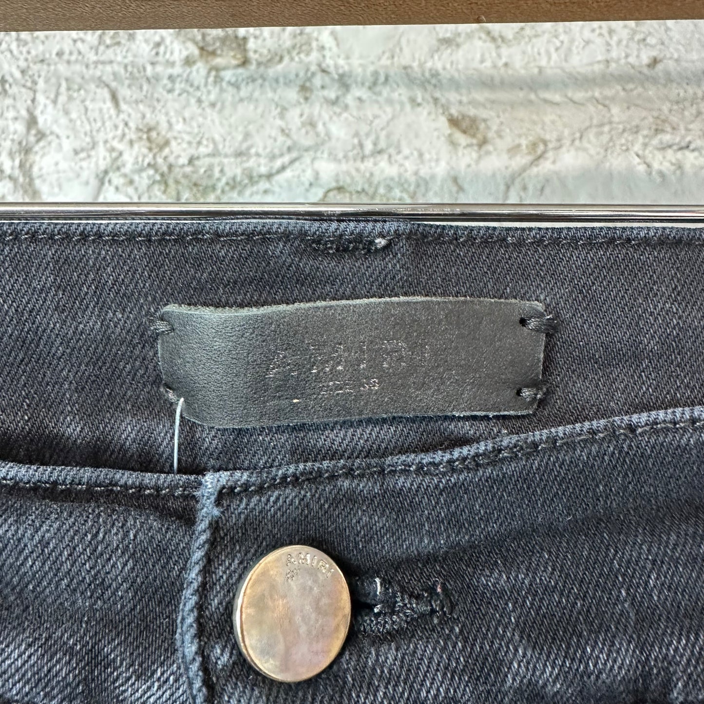 Amiri Plain Black Denim Jeans Sz 38