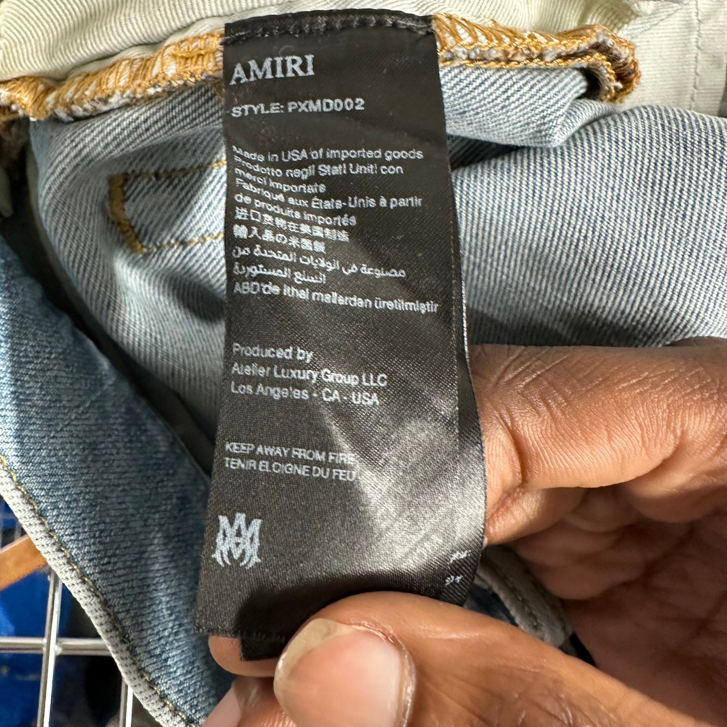 Amiri Plain Light Blue Denim Jeans Sz 28