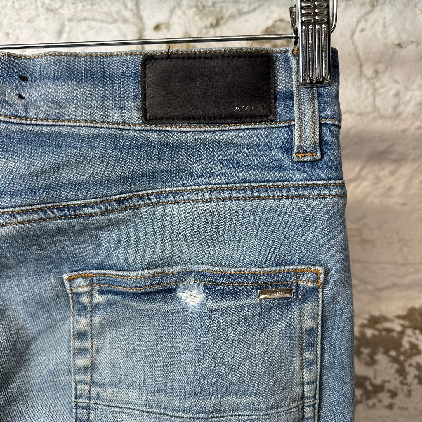 Amiri Plain Blue Denim Jeans Sz 32