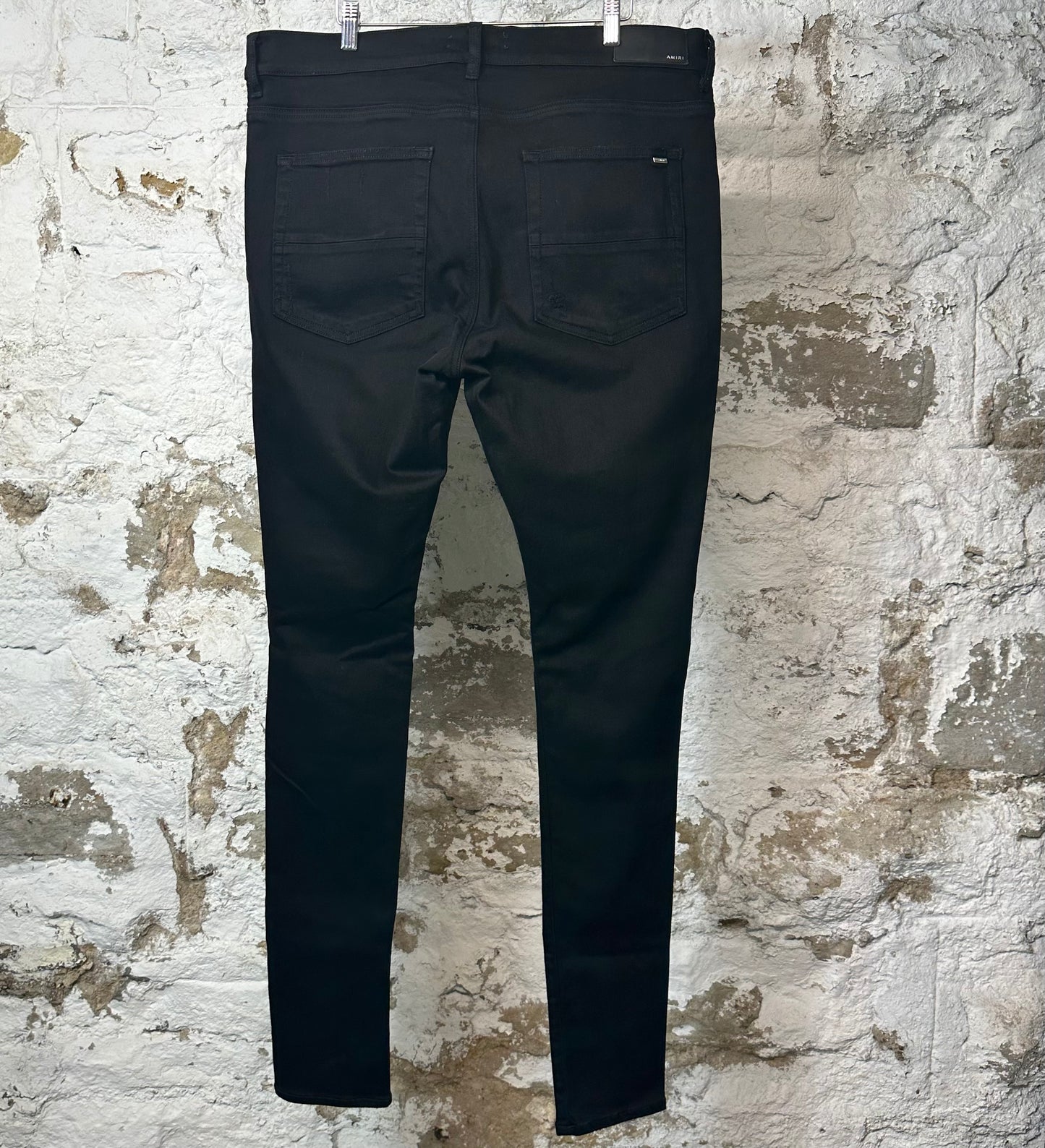 Amiri MX1 Black Paisley Black Denim Jeans Sz 38